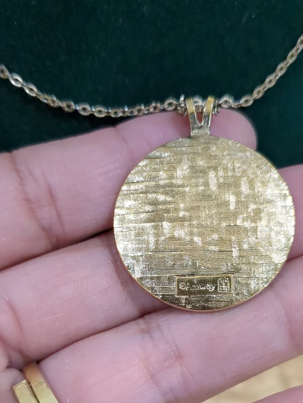 AMWAY Vintage Rose Medallion Pendant Necklace - Women Jewelry